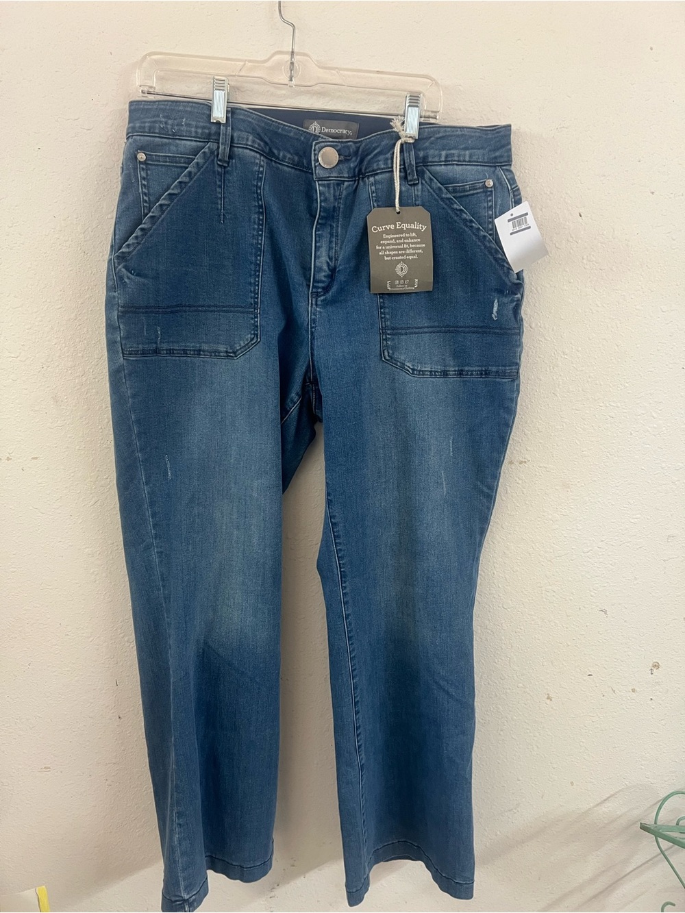 Democracy Straight Leg Jeans in Mid Blue Wash